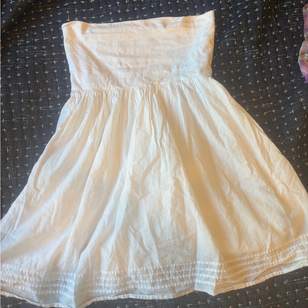 Vintage Gap Strapless White Sundress